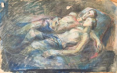 Ecole Moderne. Couple alité