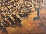 a painting of a bunch of flowers in a vase