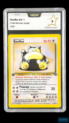 La carte Pokémon représente un chat dans une voiture.