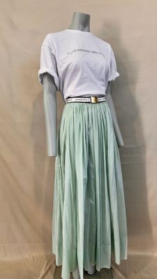 an image of a mannequin wearing a skirt and a t - shirt