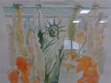 a picture of a picture of the statue of liberty