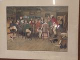 painting of a group of people sitting around a table in a room