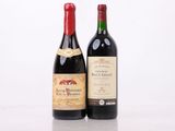 deux bouteilles de vin rouge posées l'une à côté de l'autre sur une table