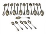 a lot of spoons and spoon spoons on a white surface
