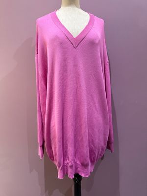 Pull BALENCIAGA T.3 Oversize maille viscose rose, neuf sans …