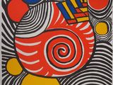 an image of a painting of a red, yellow, and blue object