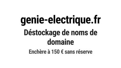 Nom de domaine genie-electrique.