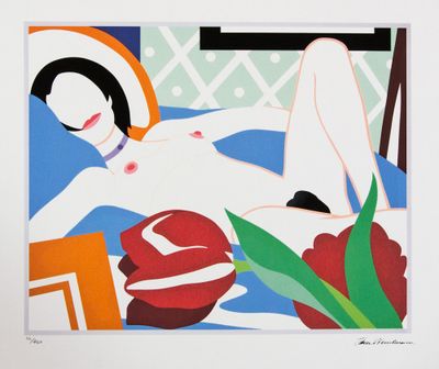 une image d'une peinture représentant une femme allongée sur un lit