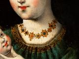 an image of a painting of a woman holding a baby