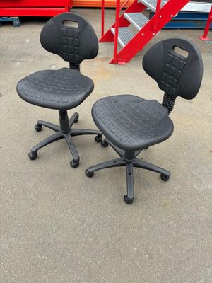Lot de 2 Chaises mobiles d'atelier / poste de travail avec a…