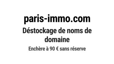 Nom de domaine paris-immo.com. Catégorie: Immobilier.
