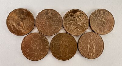7 pièces de 10F démonétisées