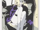 a picture of a woman sitting in the back seat of a car