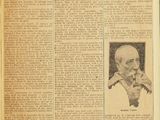 an old newspaper with a picture of a man smoking a cigarette