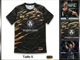 a picture of a shirt that has a picture of a fighter on it