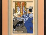 tableau représentant une femme en robe bleue et un homme en costume bleu