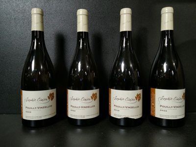 4 bouteilles de vin blanc Sophie Cinier Pouilly-Vinzelles 20… - Photo 1
