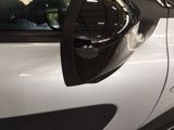 a close up of a car ' s side mirror and door handle