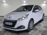 the small white car is parked in a large room