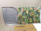 a bag of food and a shovel on a table