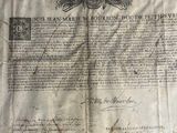 an old document with a picture of a bird on it