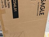 a cardboard box that is sitting on the ground