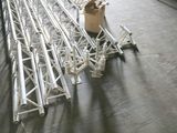 a lot of metal structures that are sitting on the floor