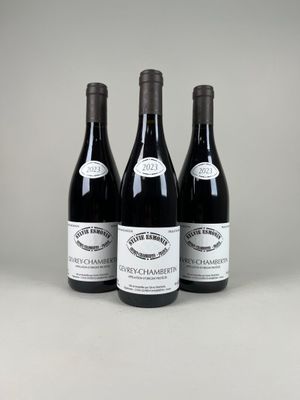 trois bouteilles de vin posées sur une table l'une à côté de l'autre