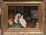 a picture of a painting on display in a museum