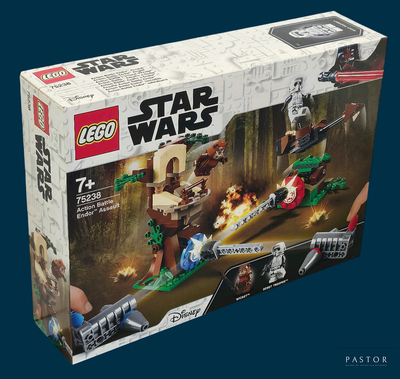 a box with a lego star wars set inside of it
