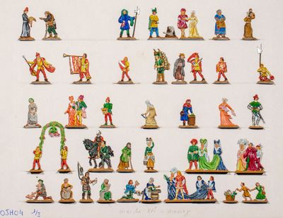 de nombreuses figurines de types et de tailles variés sont exposées
