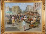 an image of a painting of a woman shopping at a market