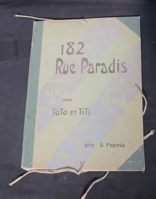 a book with a picture on it sitting on a table