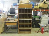 a room filled with lots of boxes and a computer