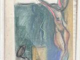 an image of a drawing of a woman with a tennis racket in her hand