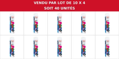 pack of six toothbrushes with different colors of toothpaste on them
