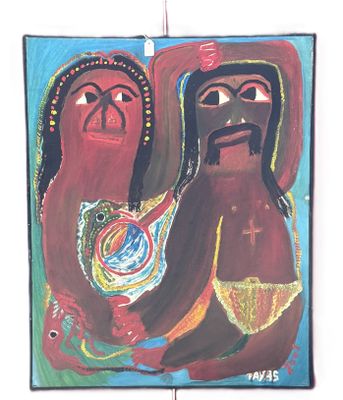 Pierre-Sylvain Augustin dit PAYAS (1941) HAITI "Le Couple" A…