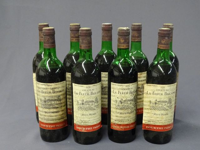 HAUT MEDOC, CHATEAU LA FLEUR BECADE, DOURTHE FRERES, 9 bouteilles...