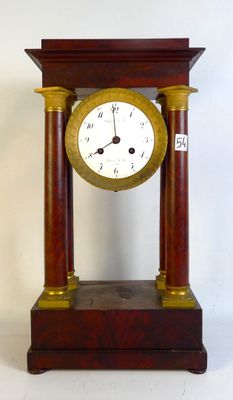 a clock that is sitting on top of a table