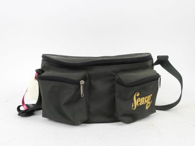 an image of a small black bag with a name on it