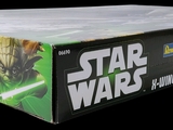 the box of a star wars action figure is shown on a black background