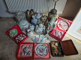 many different types of porcelain items on the floor