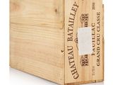 a wooden box with a label on the inside of it