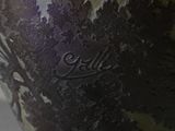 a close up of a vase on a table