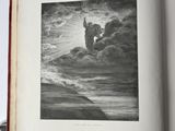 an open book with a drawing of a man on a horse in the sky