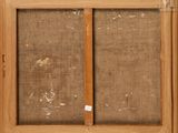 a picture of an old window with a wooden frame