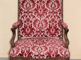 an image of a red and white chair sitting in a room