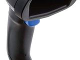 a close up of a barcode scanner on a white background