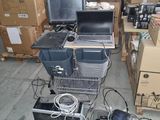 a lot of computer equipment that is sitting on the floor