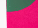 an image of a pink and green poster with a green circle